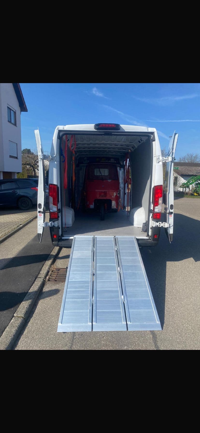 Piaggio Ape Überführung